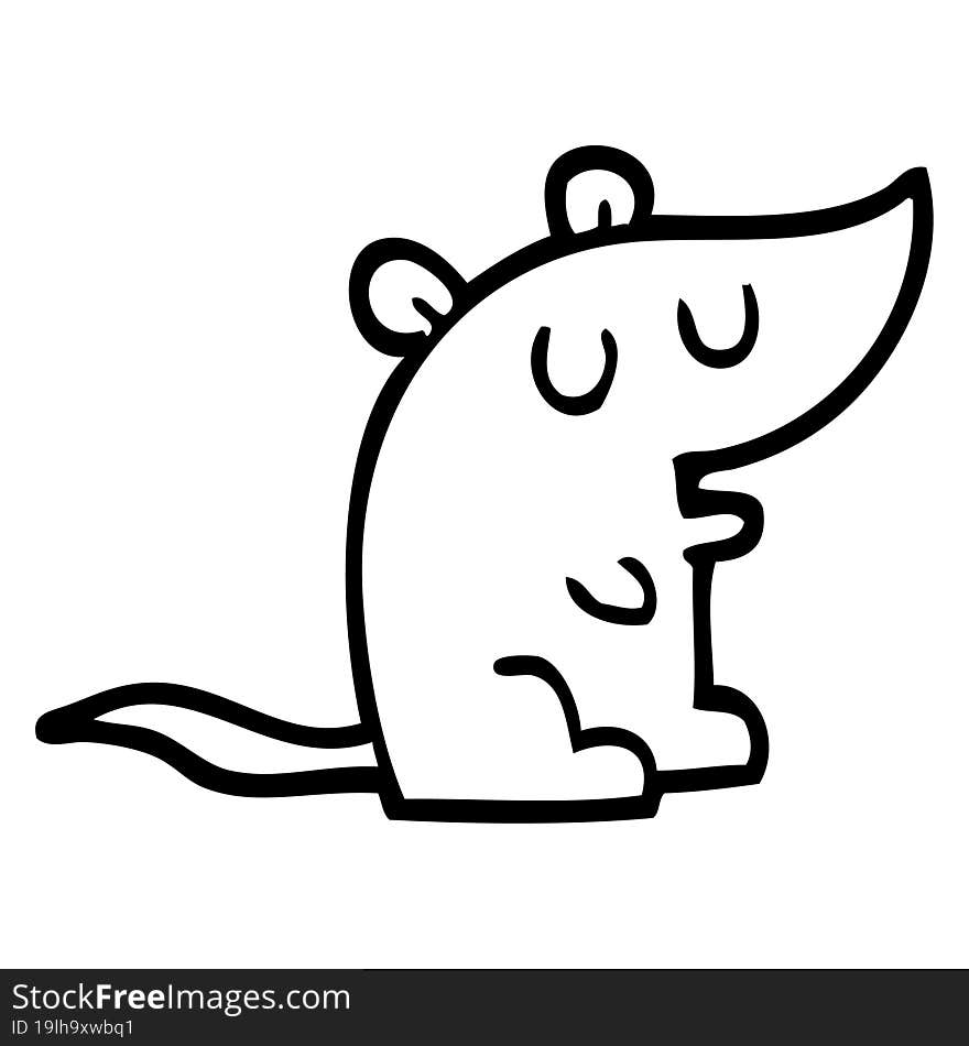 black and white cartoon mouse