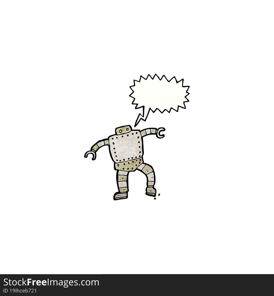 shouting robot cartoon