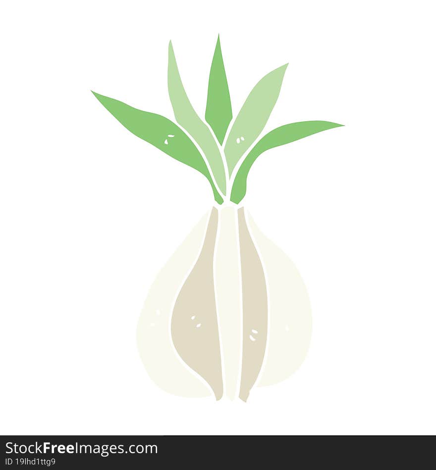 Flat Color Style Cartoon Onion