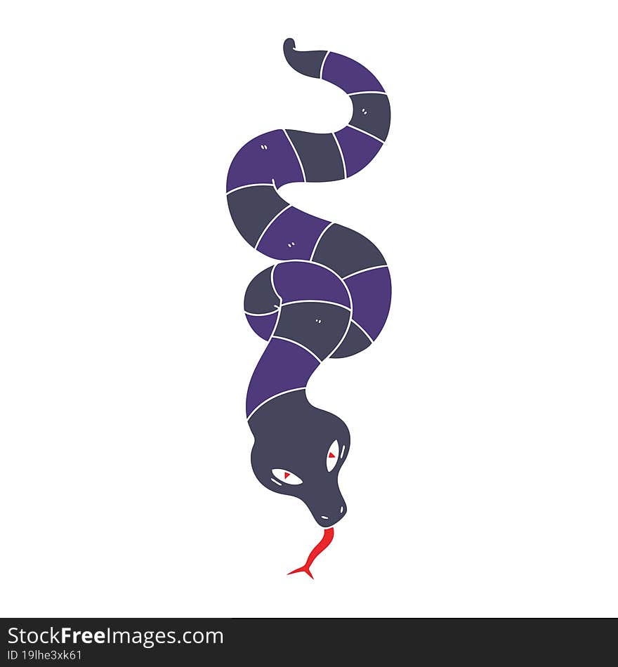 quirky hand drawn cartoon snake