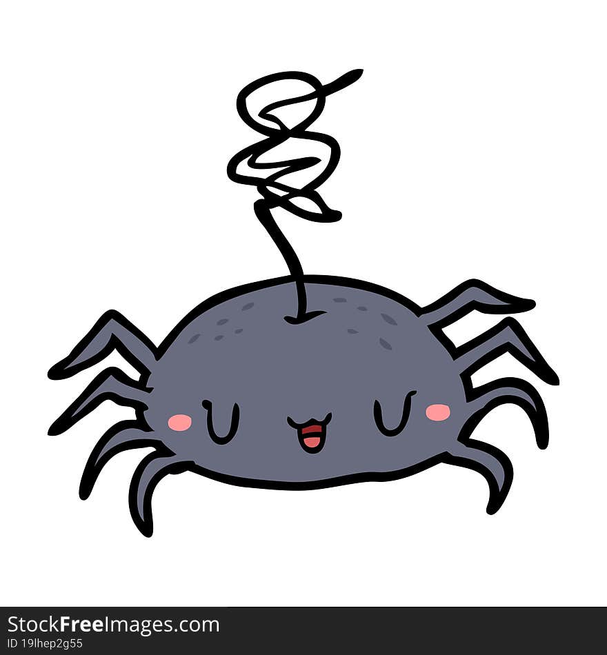 cartoon halloween spider. cartoon halloween spider