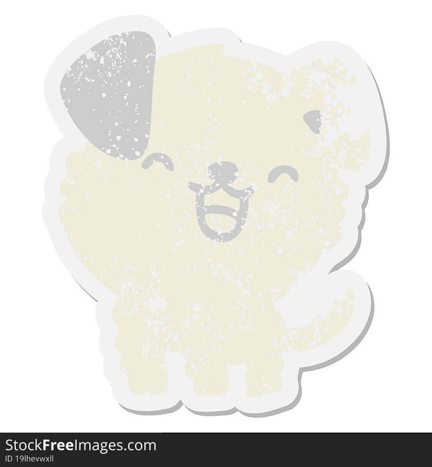 cute puppy grunge sticker