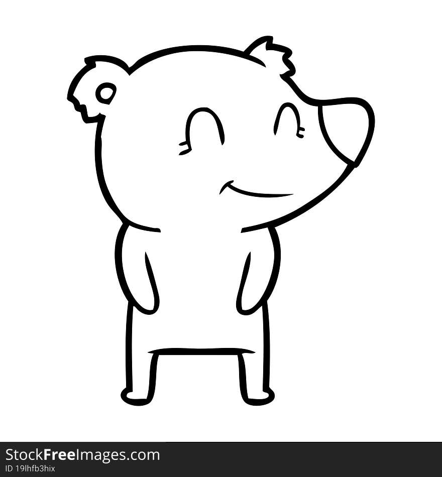 friendly bear cartoon. friendly bear cartoon