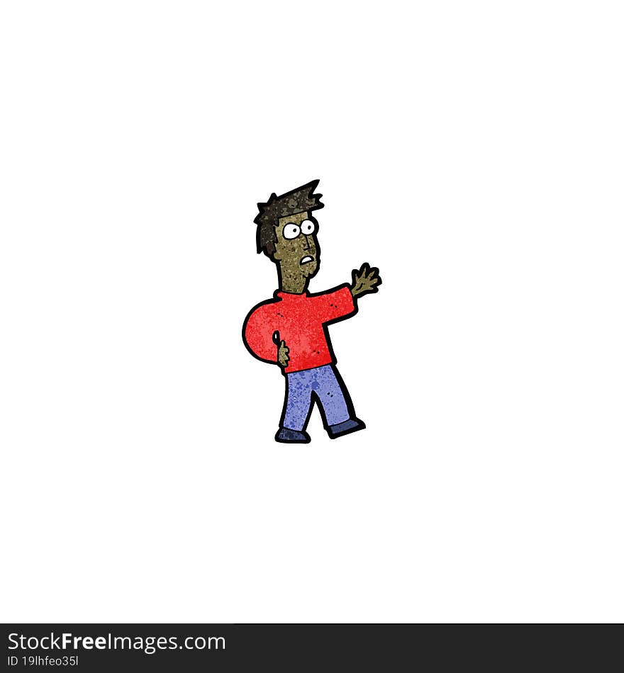 Cartoon Man Gesturing