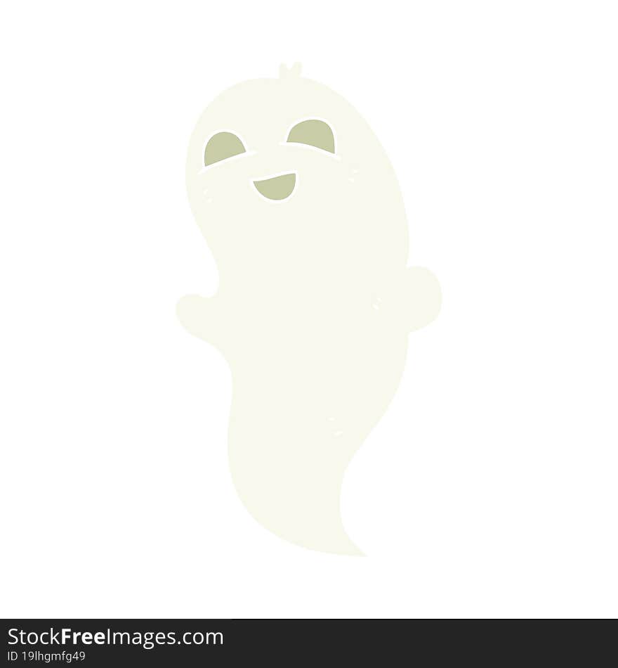 flat color illustration of halloween ghost. flat color illustration of halloween ghost