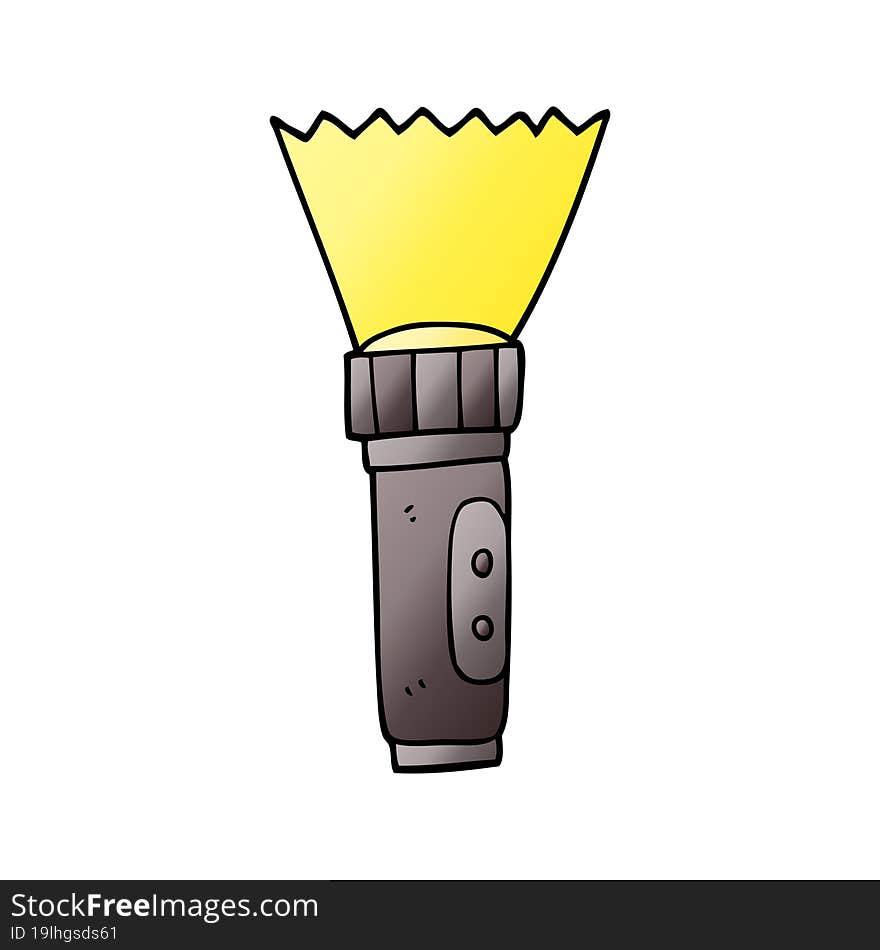 cartoon doodle electric torch