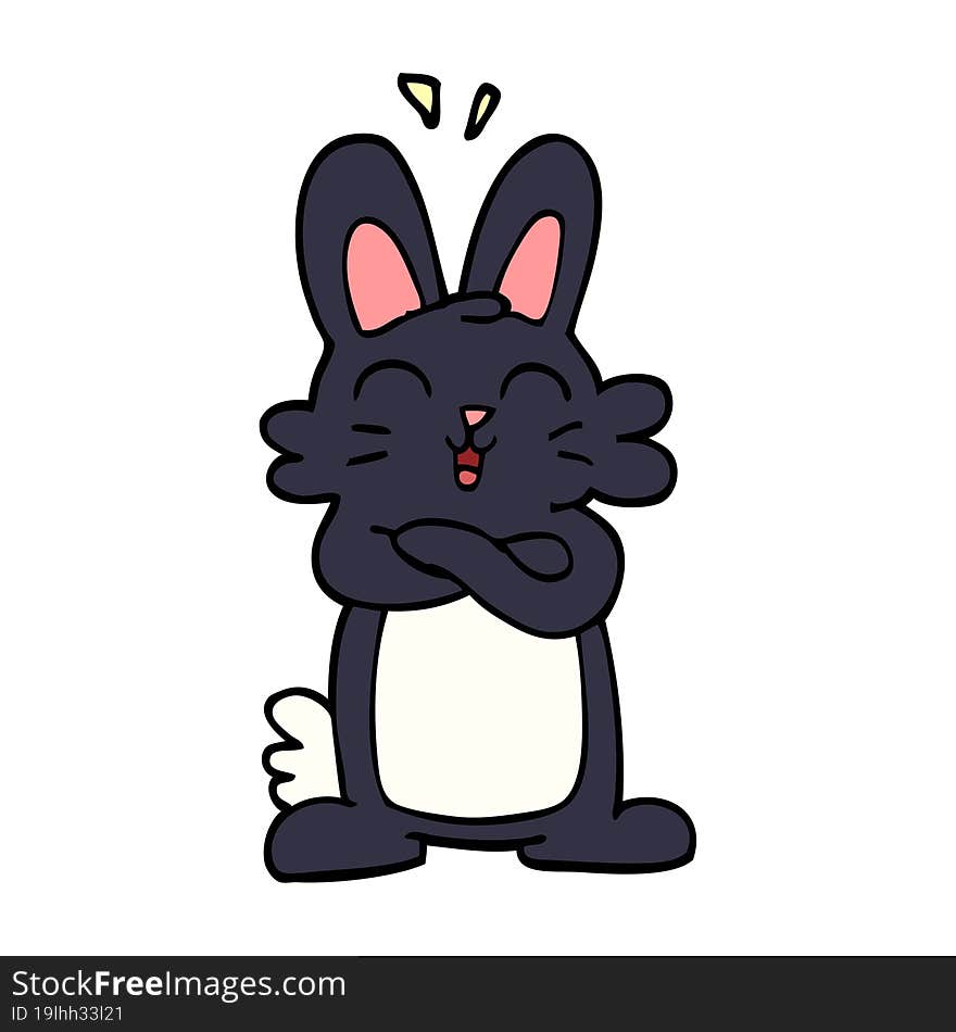 cartoon doodle jolly bunny