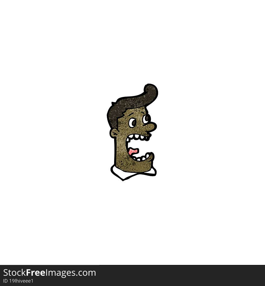 cartoon screaming man