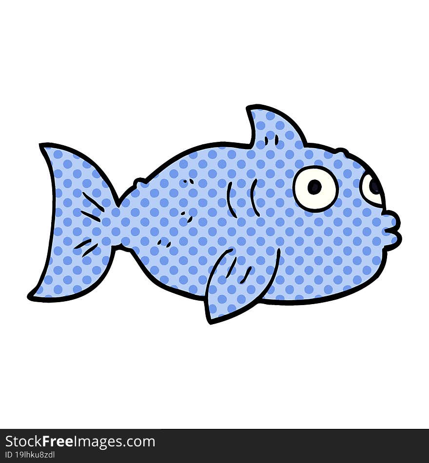 cartoon doodle fish