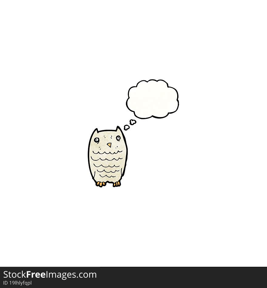 Cartoon Owl With Thought Bubble