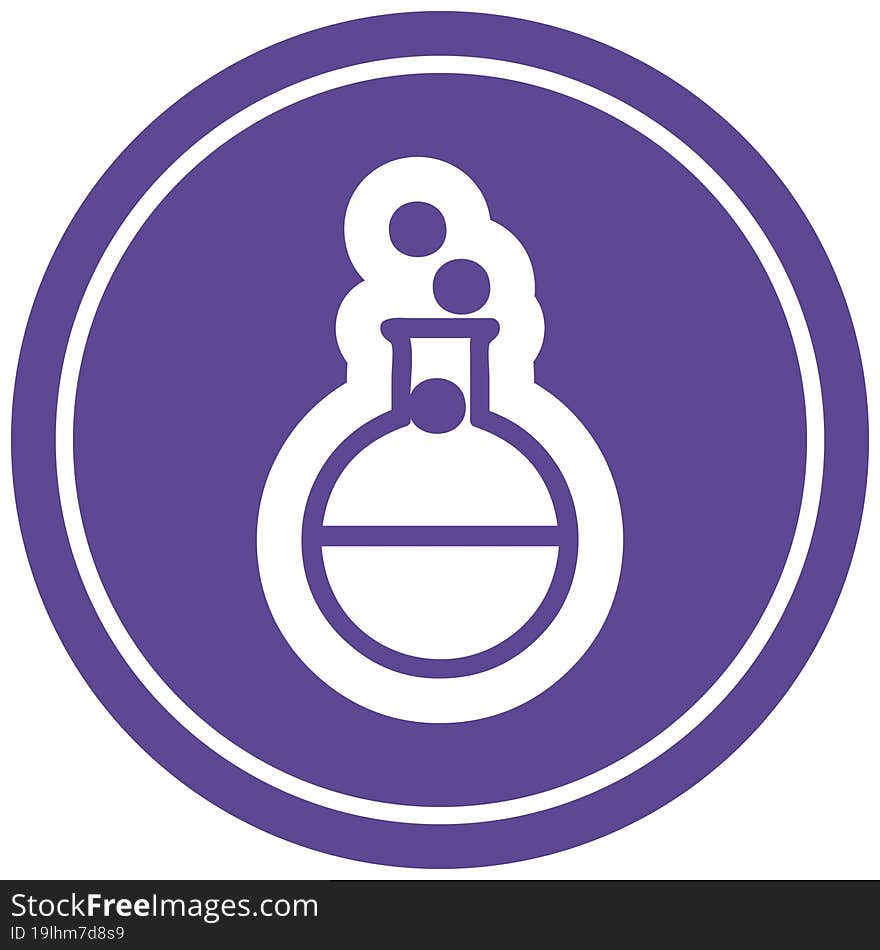 science experiment circular icon