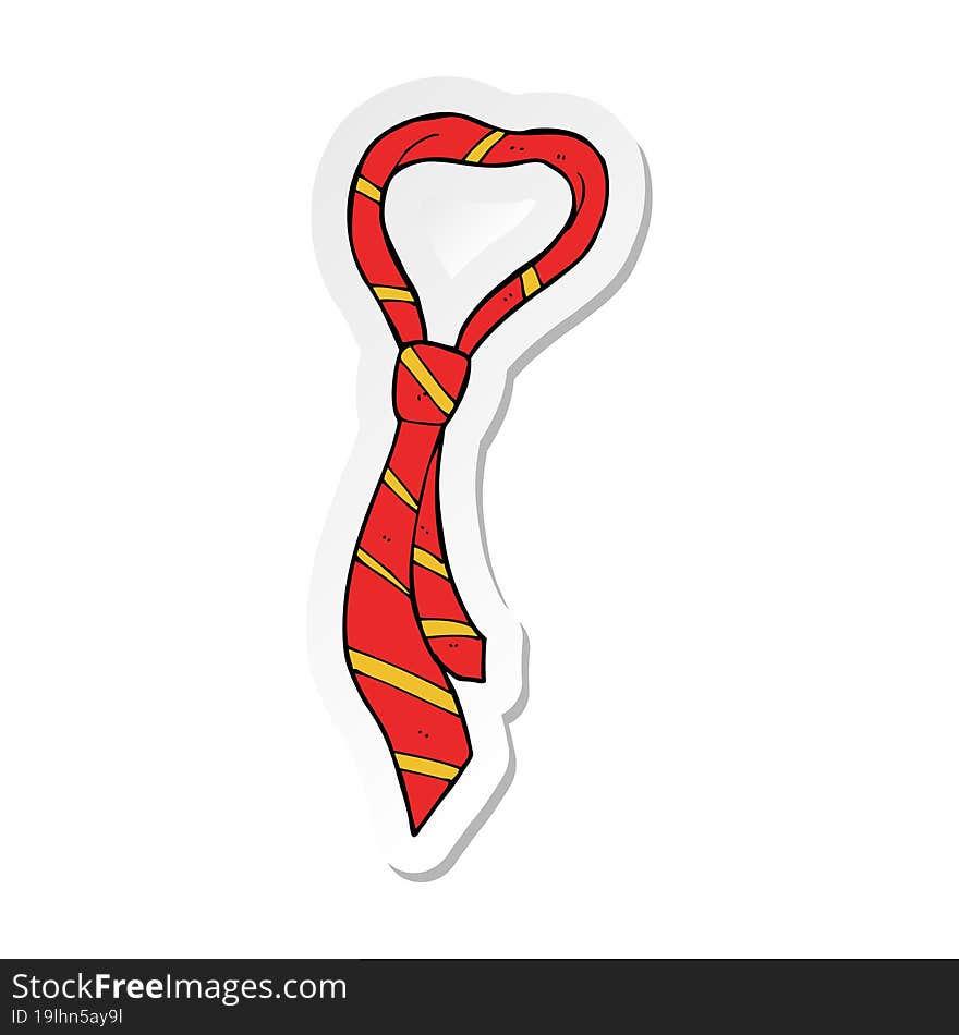 sticker of a cartoon tie