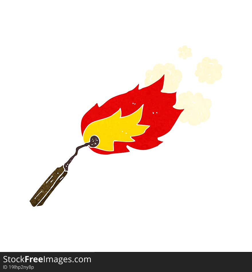 cartoon burning match