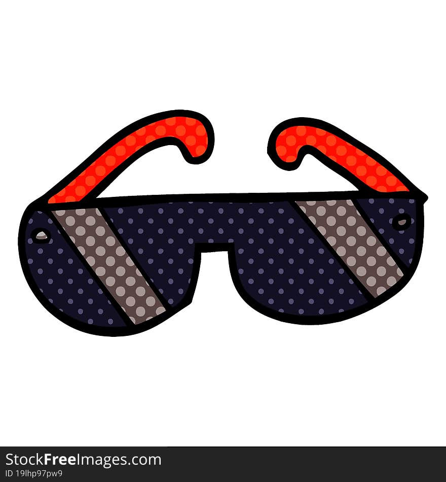 cartoon doodle sunglasses