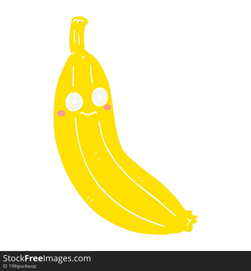 flat color style cartoon banana