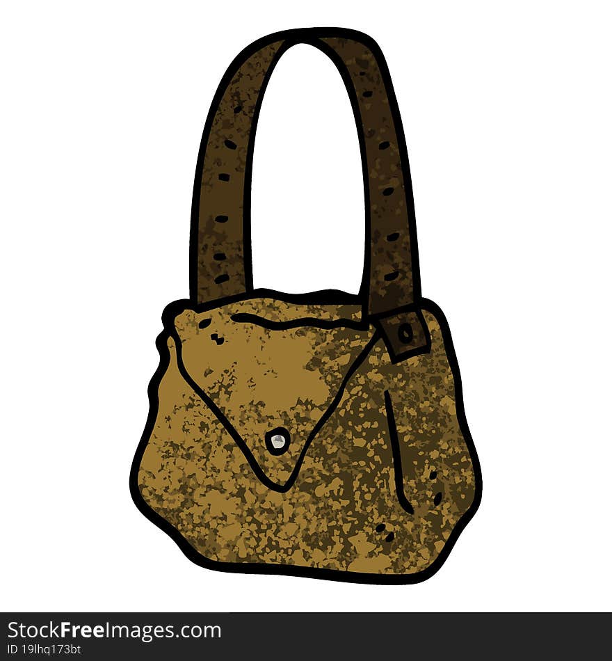 grunge textured illustration cartoon satchel