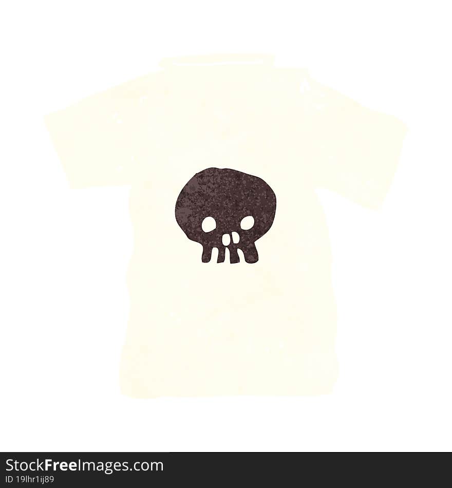 cartoon skull tee