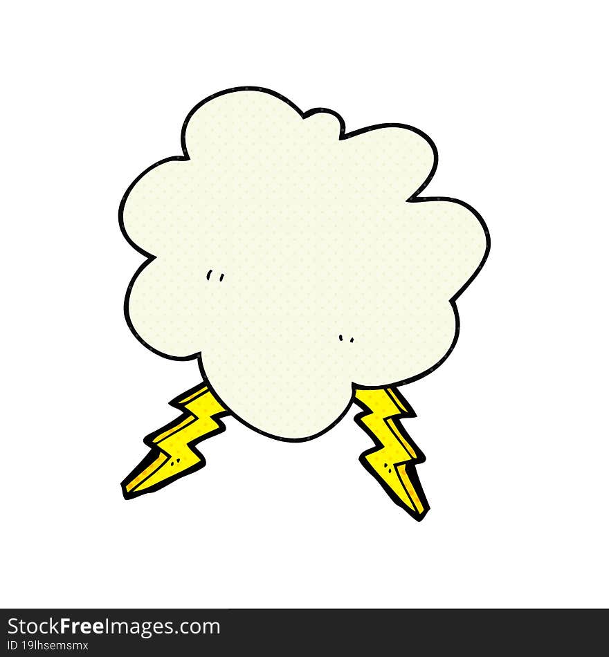 cartoon storm cloud