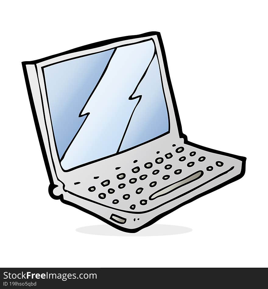 cartoon laptop computer