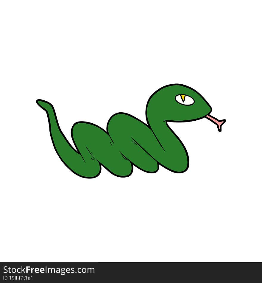 cartoon slithering snake. cartoon slithering snake