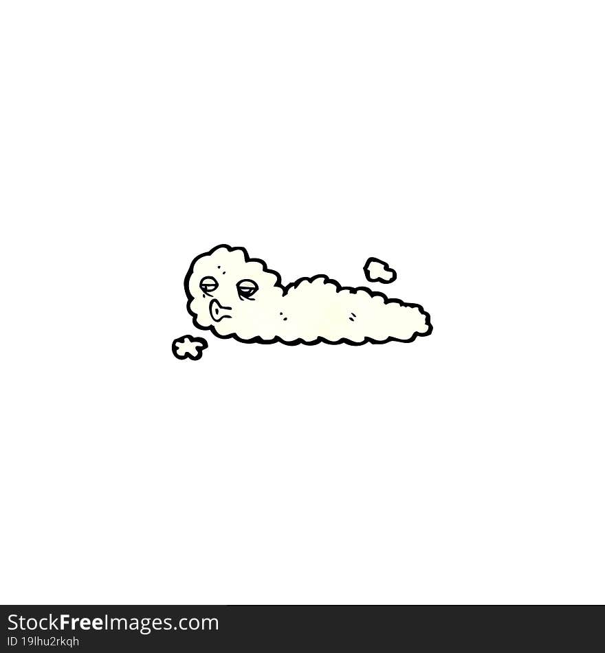 floating cloud cartoon