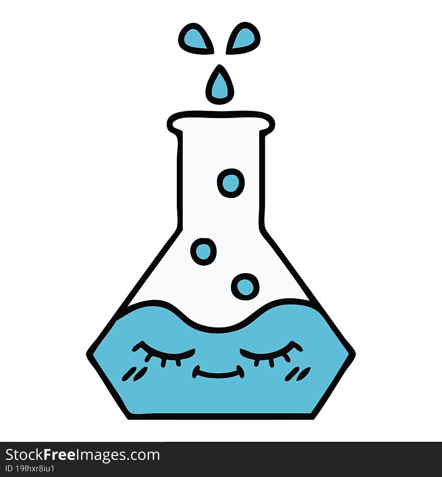 Cute Cartoon Science Beaker