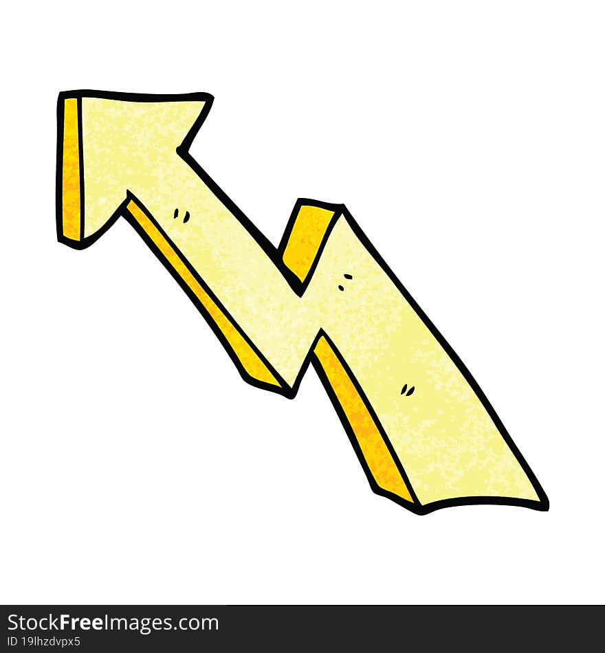 cartoon doodle rising arrow