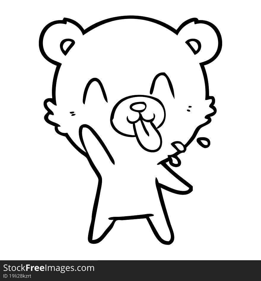 rude cartoon bear. rude cartoon bear