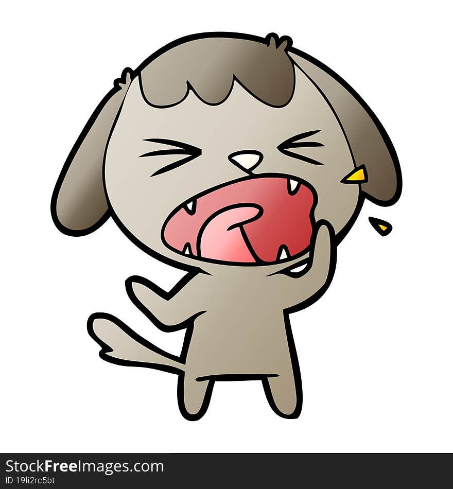 cute cartoon dog barking. cute cartoon dog barking