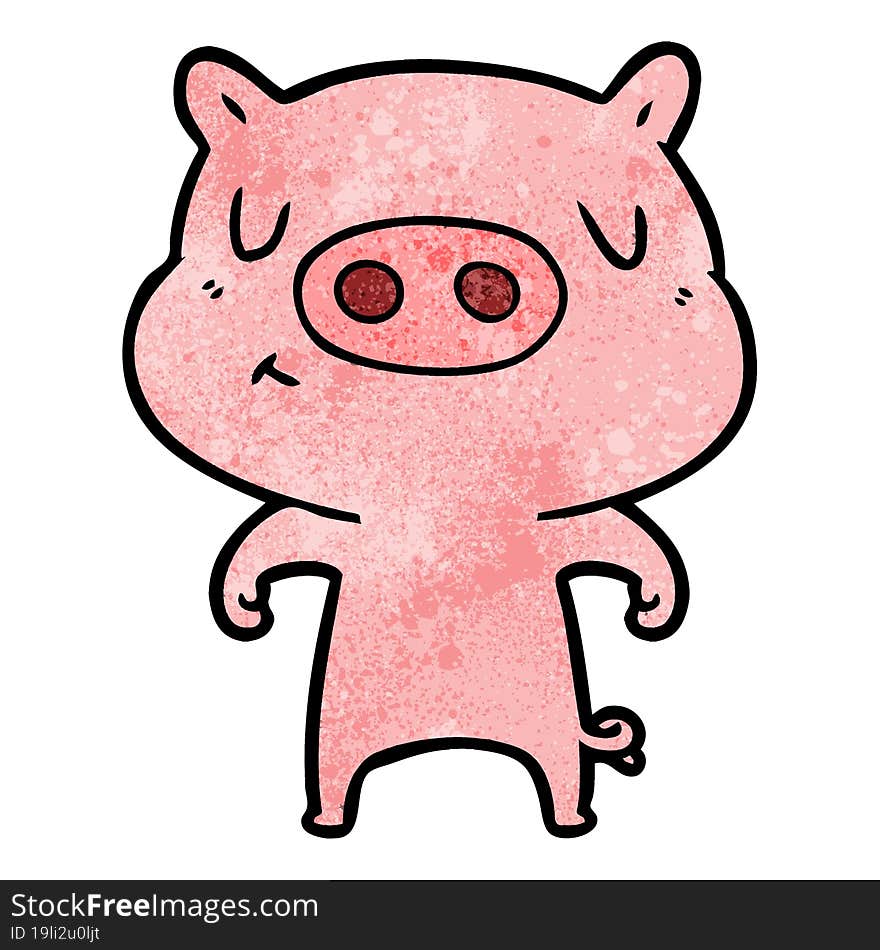 cartoon content pig. cartoon content pig