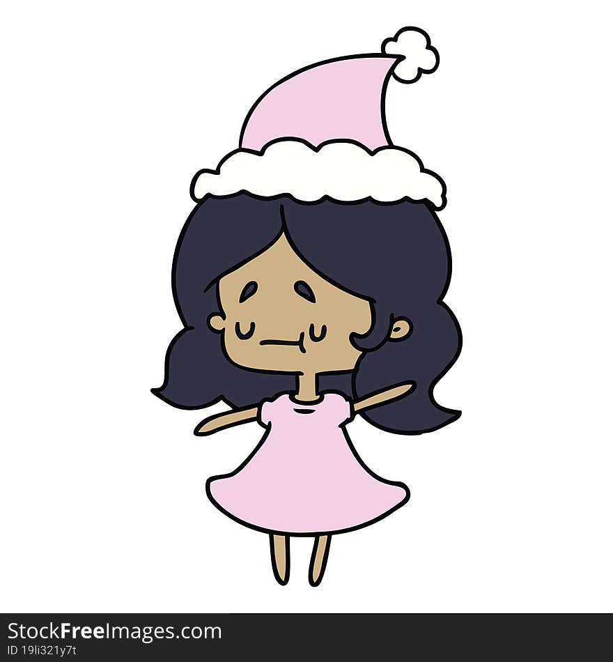 Christmas Cartoon Of Kawaii Girl