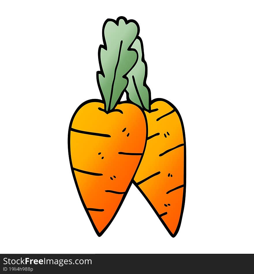 cartoon doodle carrots