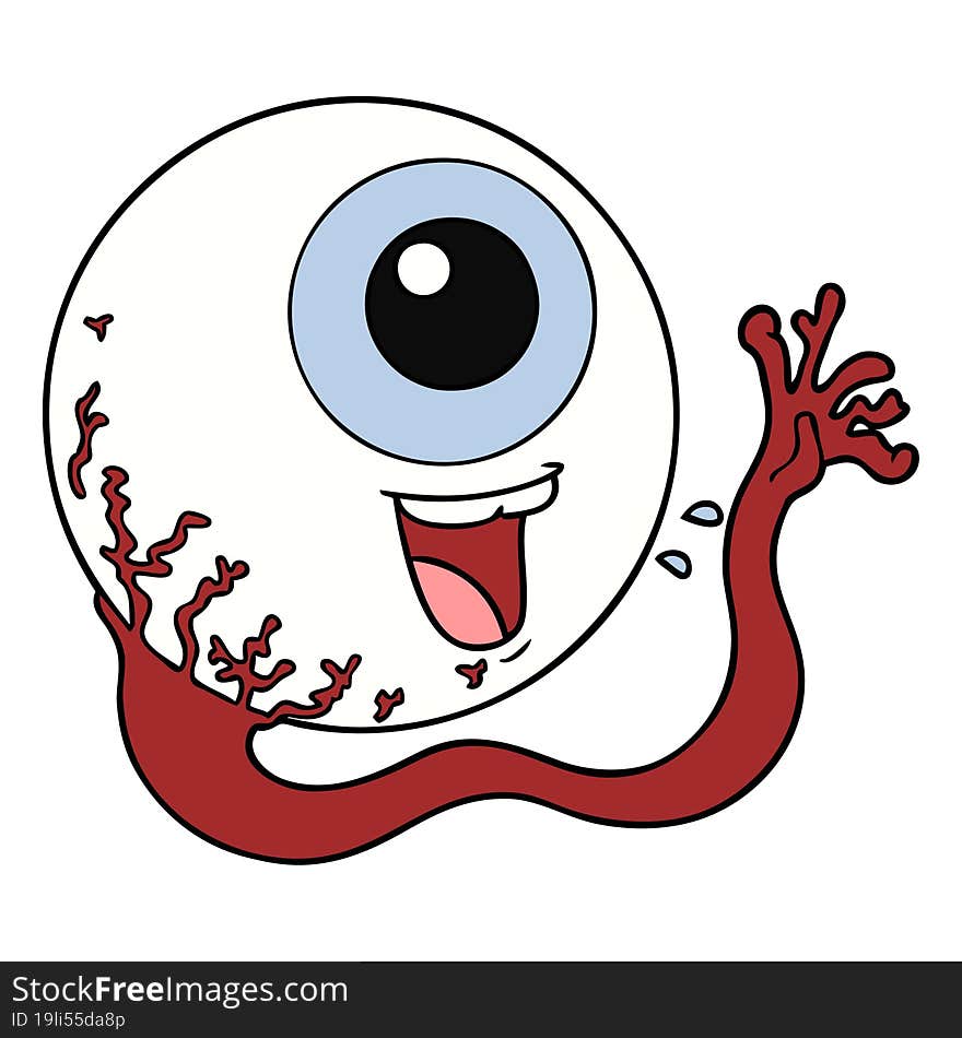 cartoon eyeball laughing. cartoon eyeball laughing