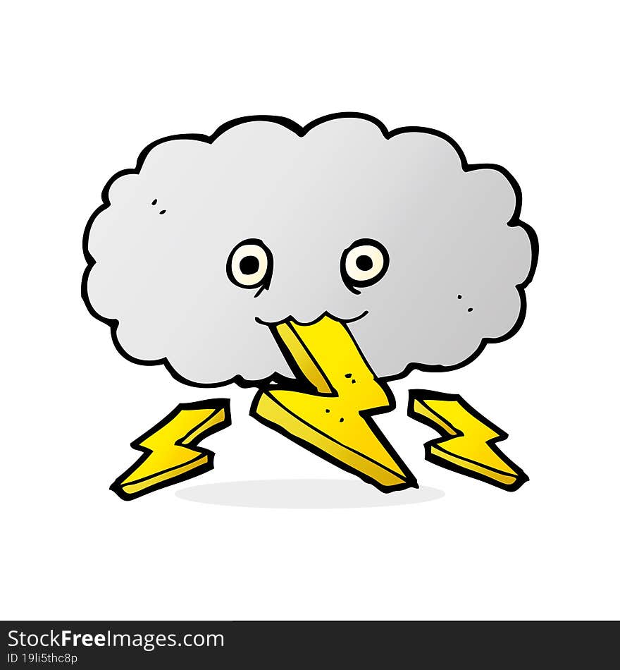 cartoon thundercloud