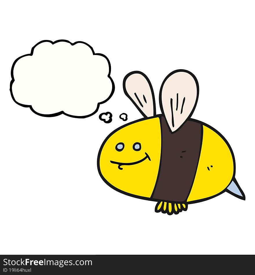 Thought Bubble Cartoon Bee