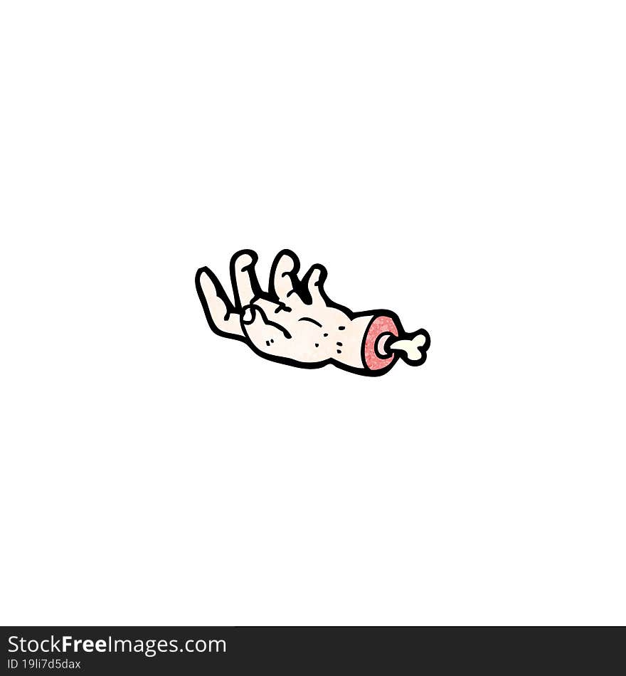 cartoon severed hand