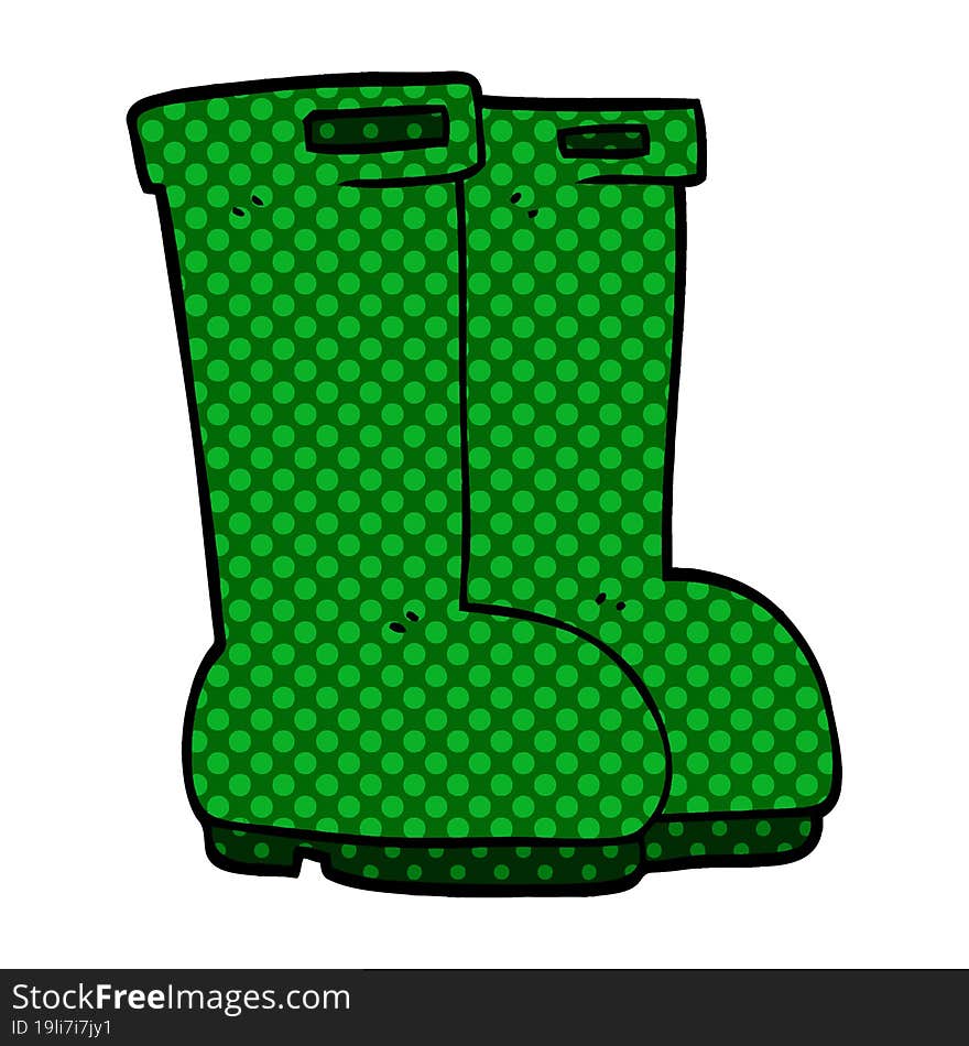 cartoon doodle wellingtons