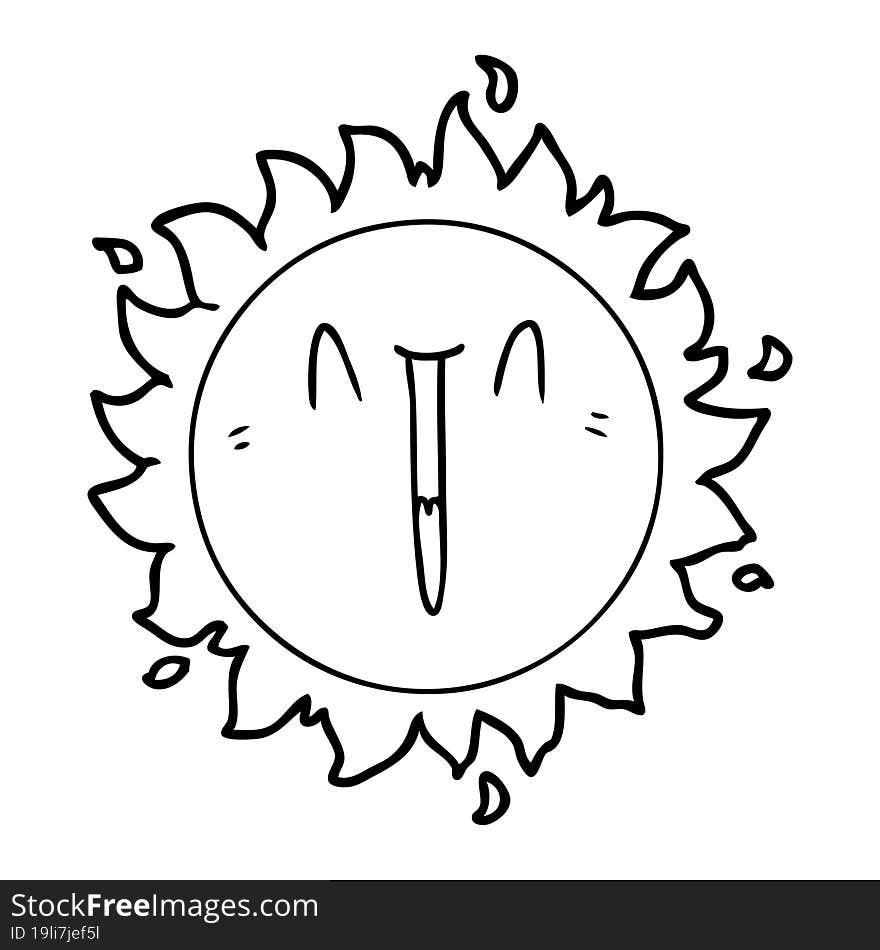 happy cartoon sun. happy cartoon sun