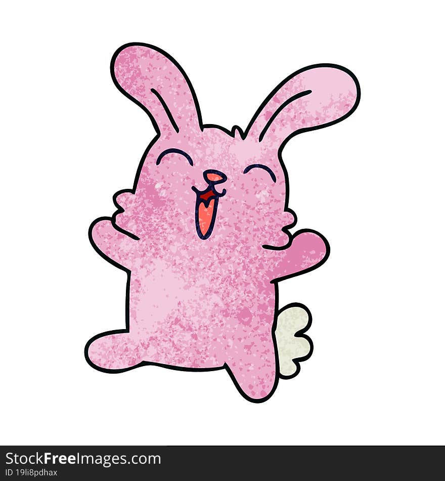 hand drawn quirky cartoon rabbit. hand drawn quirky cartoon rabbit