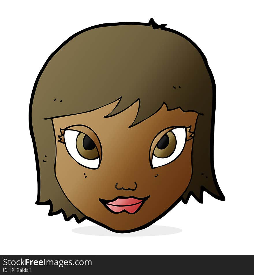 cartoon female face