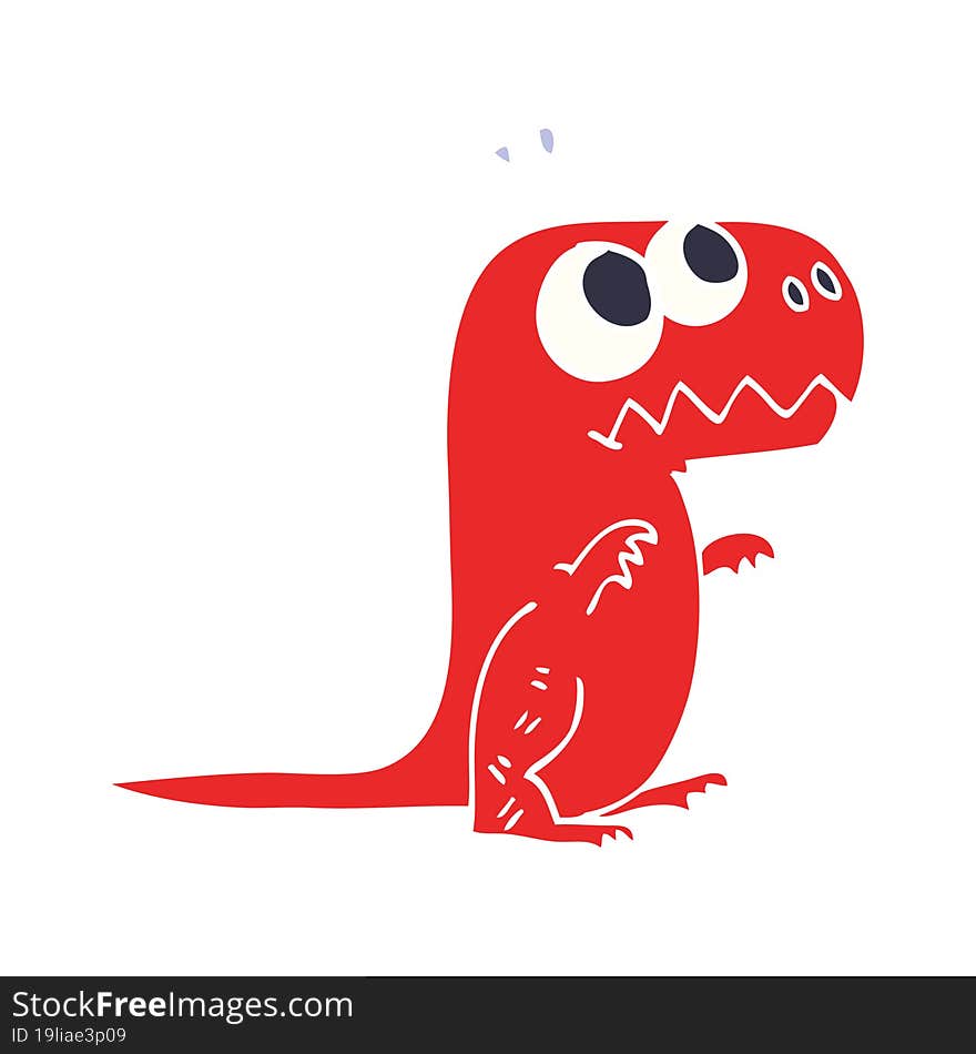 cartoon doodle roaring t rex