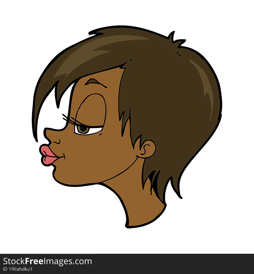 cartoon pretty woman