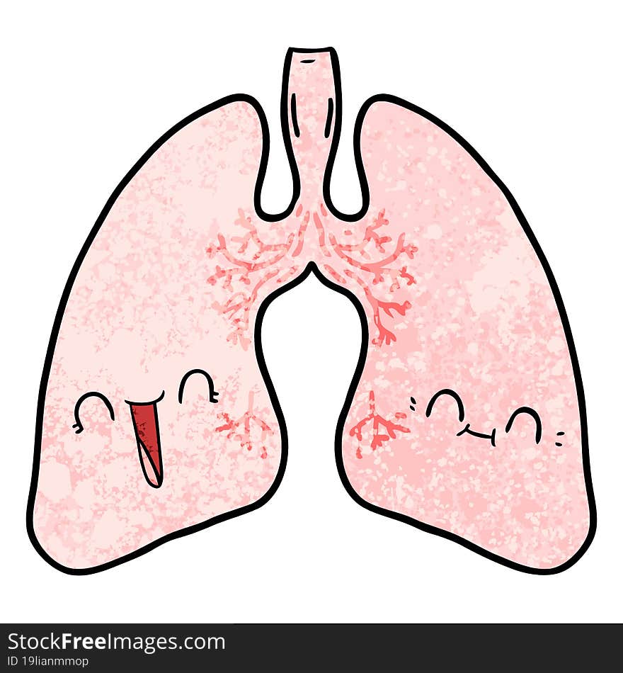 cartoon lungs. cartoon lungs