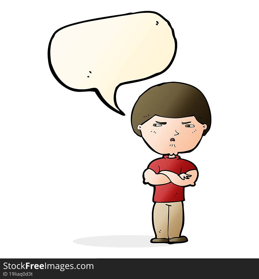 cartoon grumpy man with speech bubble