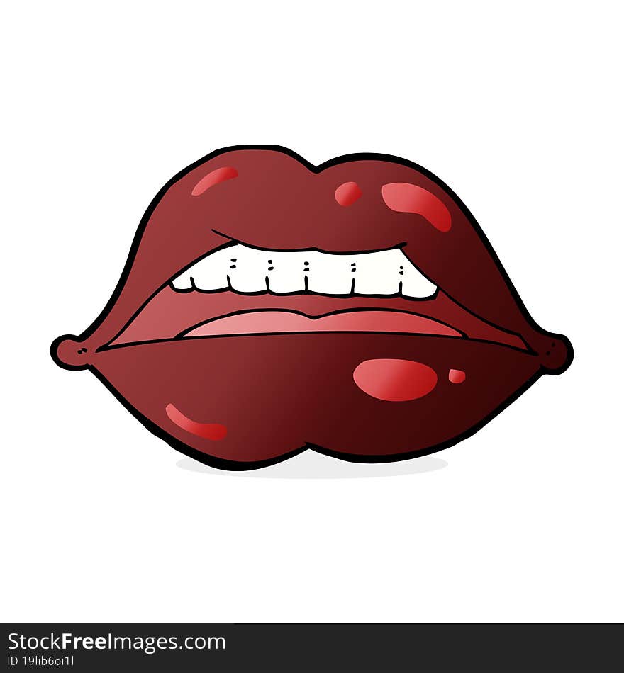 cartoon sexy halloween lips symbol