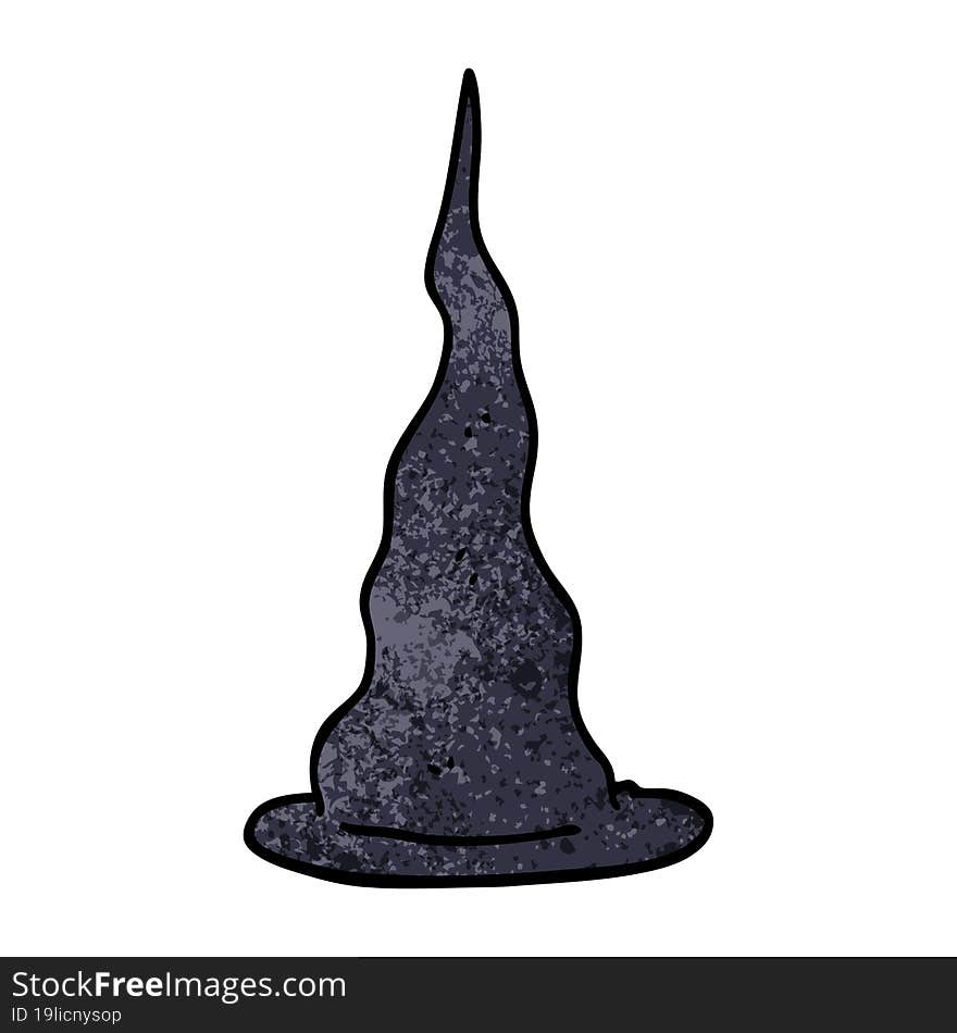 Cartoon Doodle Witch Hat