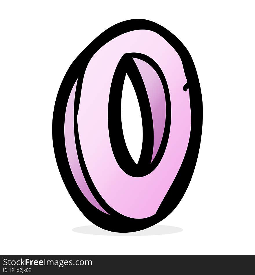 cartoon letter O