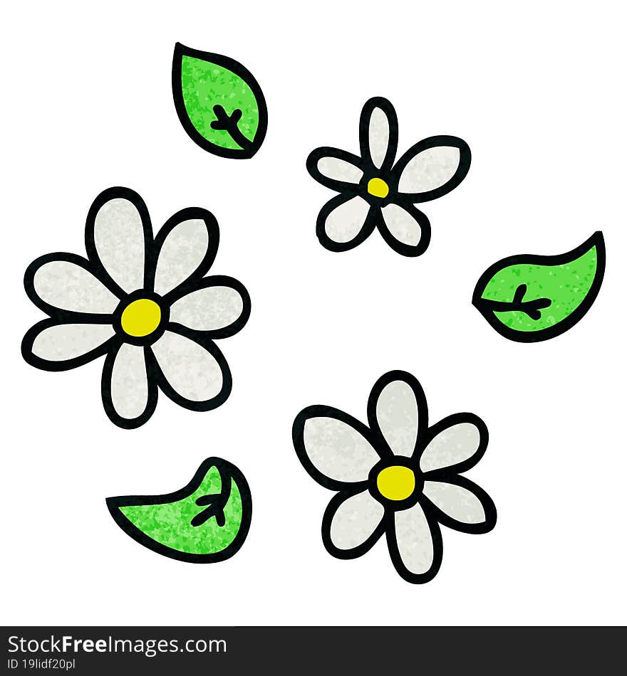 hand drawn quirky cartoon flowers. hand drawn quirky cartoon flowers