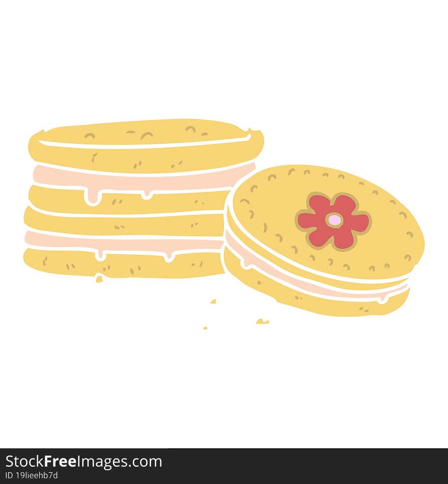 flat color style cartoon biscuit