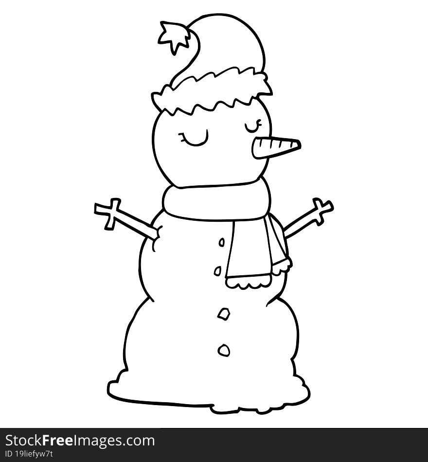 Cartoon Snowman